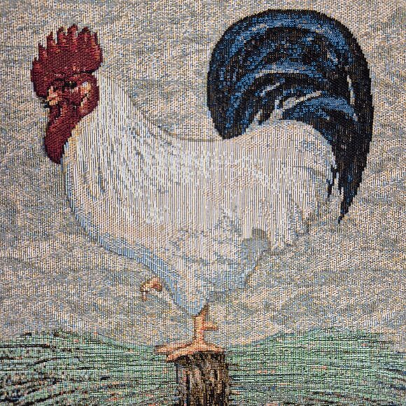 J Wiens Rooster Tapestry Tassel Table Runner & 4 Placemats - Picture 8 of 11